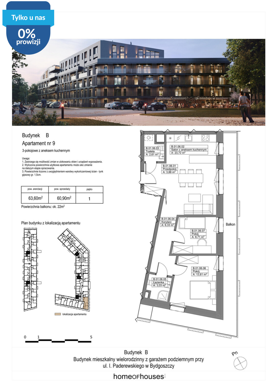 Mieszkanie Sprzedaż Bydgoszcz Bartodzieje Ignacego Paderewskiego