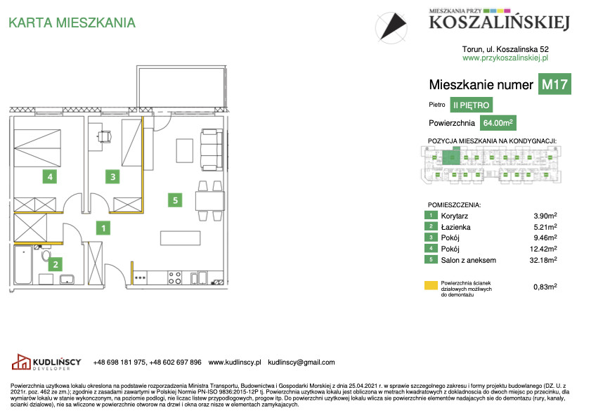 Mieszkanie Sprzedaż Toruń Koszalińska 19