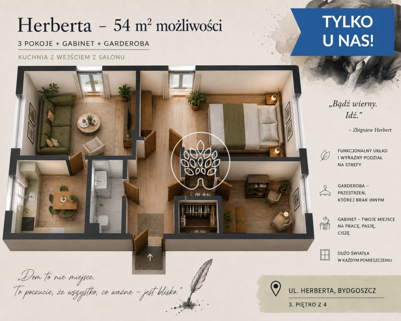 Mieszkanie Sprzedaż  Szwederowo Zbigniewa Herberta 1