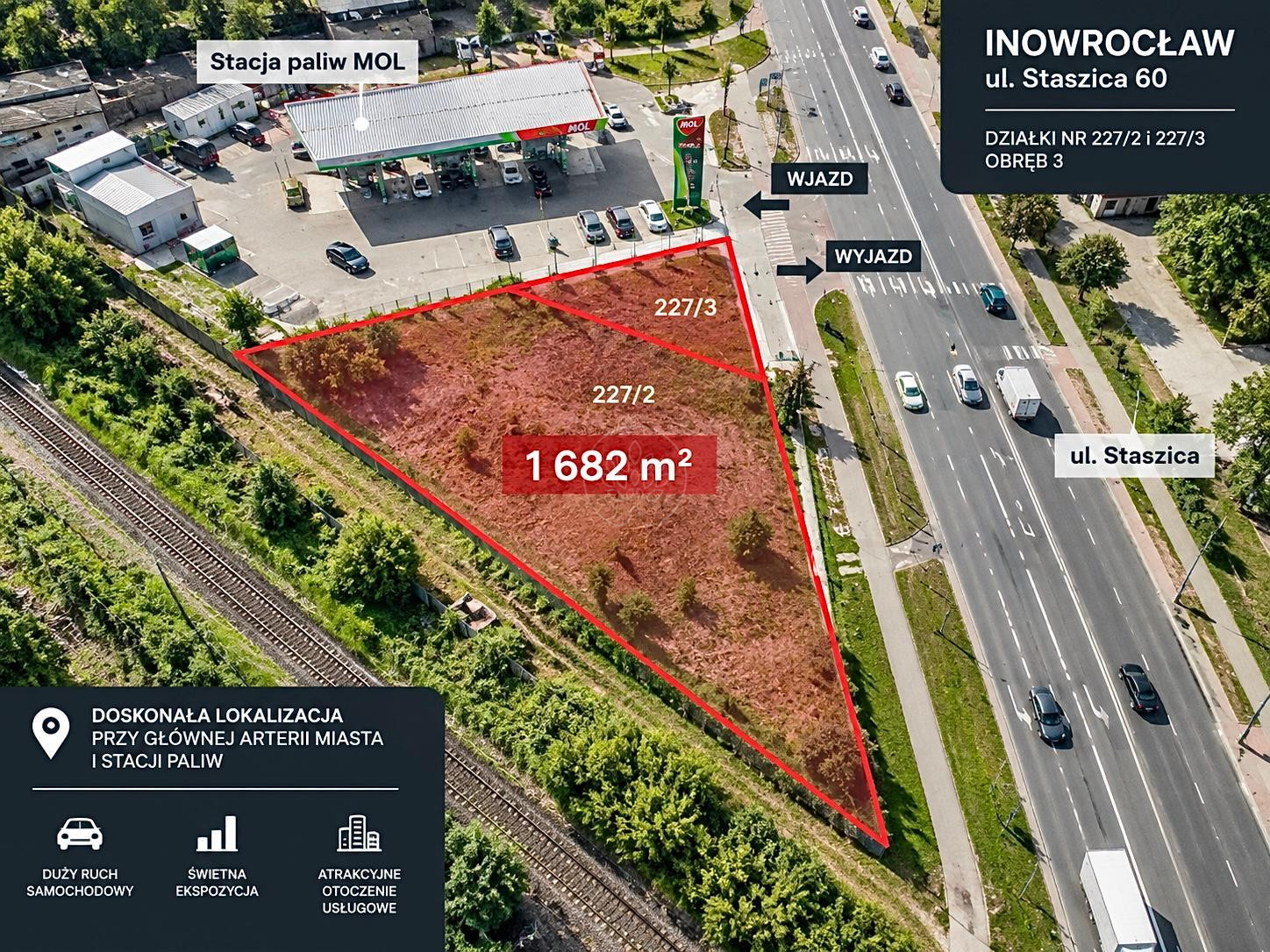 Działka Sprzedaż Inowrocław Stanisława Staszica